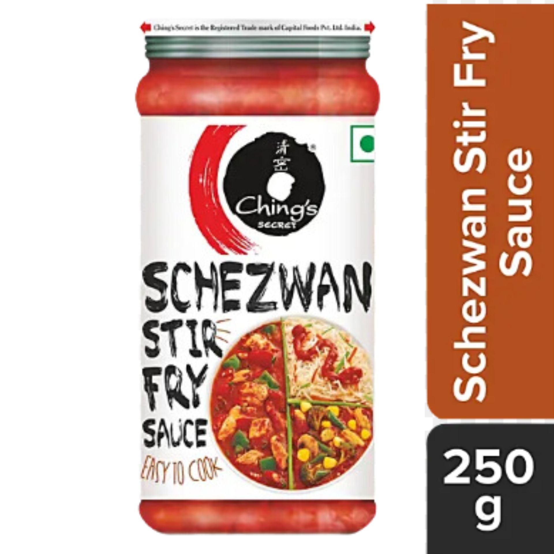 Ching's Schezwan Stir Fry Sauce 250g: Spicy, bold, and versatile sauce for quick meals with an authentic flavor kick. Shop now at DesiGourmet.es.